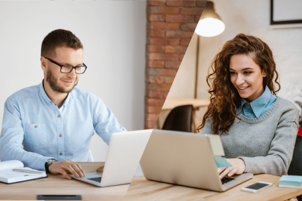 équipe travaillant sur ordinateur